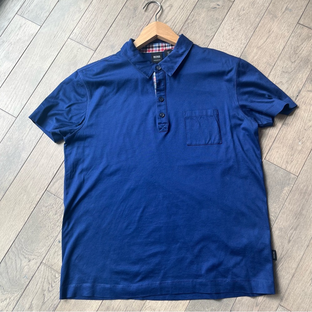 Boss Blue Polo Shirt Size M